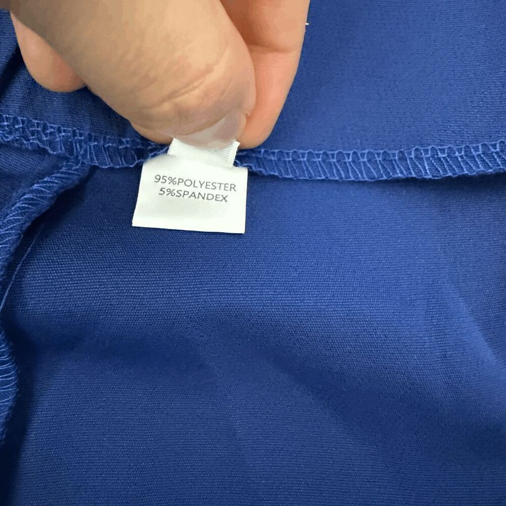 Wrapover Button Shorts Skort Sailor Blue Side Zipper Small High Waisted 4" insea - Picture 6 of 8